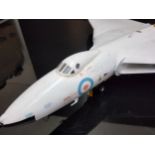 A Kit Built Vulcan Model Aircarft, in "Anti Flash" white livery, overall length 43cm. (Apperars