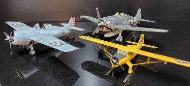 Ten U.S.A Air Force Kit Bulit Fighter and Bomber Model Aircraft, B-24 Liberator, B-17 Flying