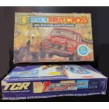 A Boxed Scalextric Rally Cross (C579) with Mini Cooper cars and Total Control Racing (TCR) sets.