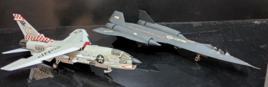 Six Kit Built U.S.A Air Force / Navy Aircraft Models, Northrop Grumman XB-35, RA-5C Vigilante,