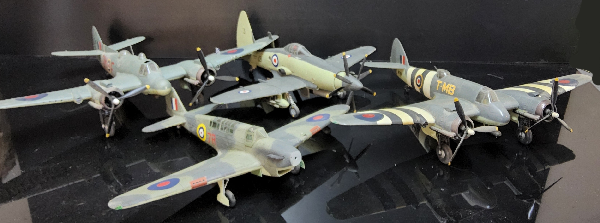 A Selection of Kit Built Large Scale R.A.F Model Aircraft, Bristol Beaufighter, Westland Wyvern, - Image 3 of 3