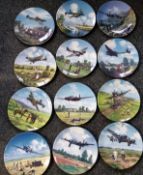 A set of twelve  Royal Doulton limited edition plates,  "Heroes Of The Sky" by Michael Turner,