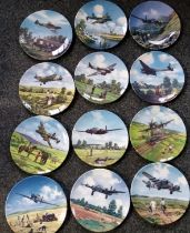 A set of twelve  Royal Doulton limited edition plates,  "Heroes Of The Sky" by Michael Turner,
