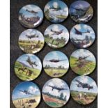 A set of twelve  Royal Doulton limited edition plates,  "Heroes Of The Sky" by Michael Turner,