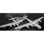 Two Large Kit Built American Model Aircraft, B-29 Super fortress, (wingspan 60cm) and B-17 Flying