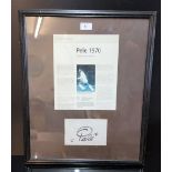 Autograph -  Pele, in signed in black marker, with page from Great Moments of Football, Pele 1970,