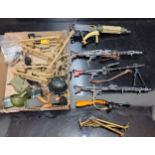 A Selection of 1/6 scale Metal Action Figure Accesories / Weapons, MG-42, Shpagin Machine Pistol /