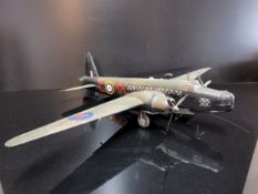 A Kit Built Vickers Wellington Model Aircraft, overall length 42cm. (Appears very well built,