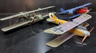 Six Kit Built German Aircraft Models WWI and Later. (appear built to a good standard, conditions