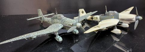 Four Kit Built Luftwaffe Fighter Aircraft Models, Junkers JU 87, Junkers Ju 87B1, Junkers Ju 87D-5 /