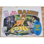 Five Original Film Posters, Walt Disney's Bambi, One of the Dinosaurs is Missing and The Apple