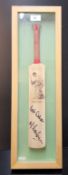 A The Art of Sport Miniature Collection cricket bat, printed with Michael Vaughan, Yorkshire &