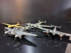 Nine Kit Built Luftwaffe Fighters and Bombers. (Appear well built, small parts missing)