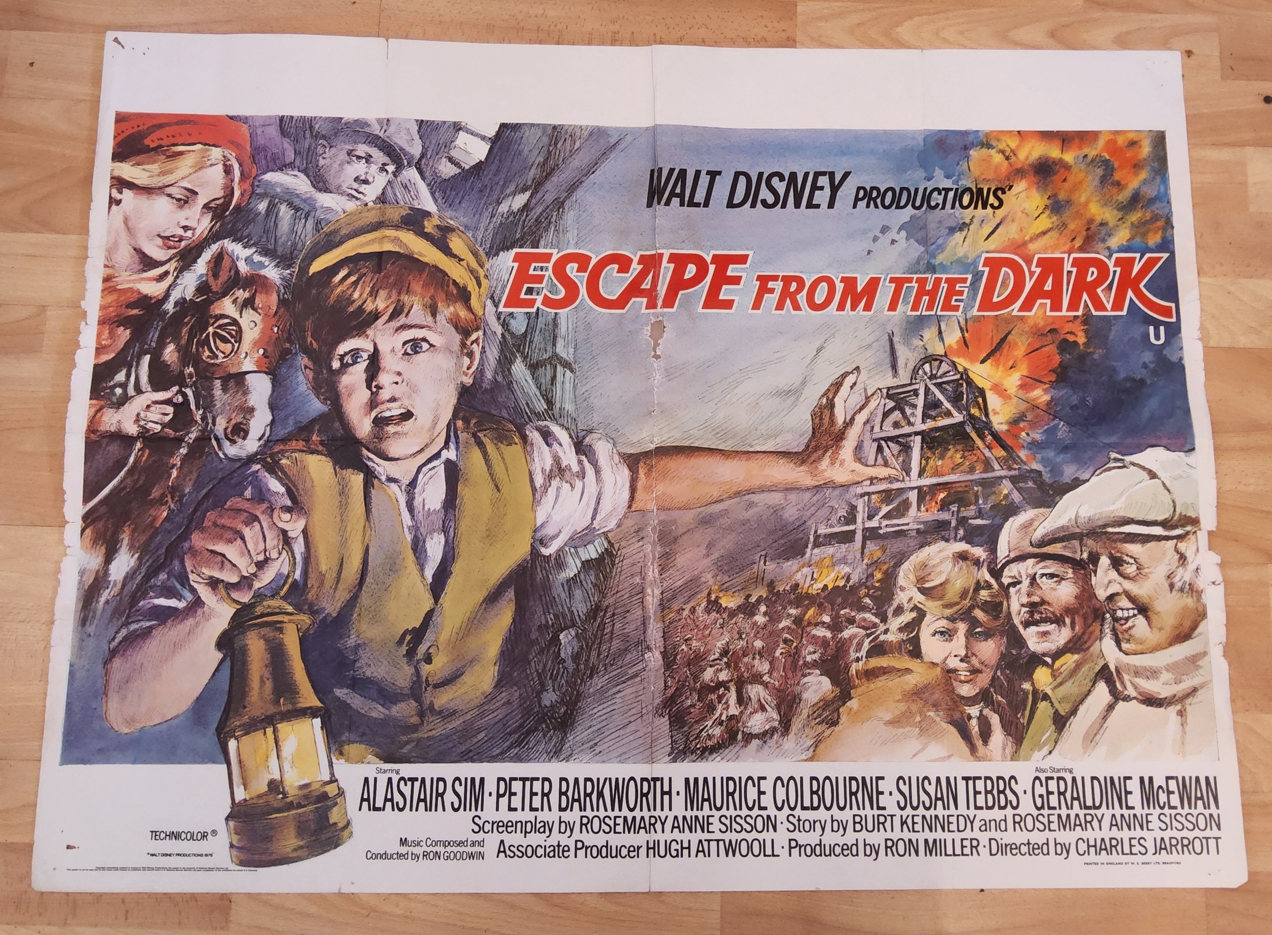 Three original Walt Disney Productions Posters, The Worlds Greatest Athlete, Escape from The Dark - Image 2 of 3