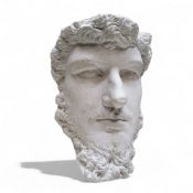 After The Antique  - a plaster cast of bust of Lucius Verus, wall hanging, 35cm high, 24cm wide,
