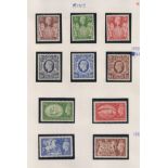 Stamps- A mint and fine used collection of King George VI stamps including 1939 and 1951 high