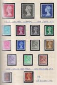Stamps- A collection of GB mint stamps with a face value of over £120 and a number of used stamps in