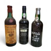 Taylor 20 years Port 1973; Noval Over 20 Years Port; Late Bottled Vintage Port 1990 (3)