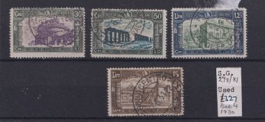 Stamps- Italy 1930 Third National Defence issue, SG 278 - 281 fine used with cat value of over £300.