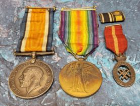 Medals including a WWI George V war and Victory medal awarded to S. NURSE E BANHAM;  Territorial