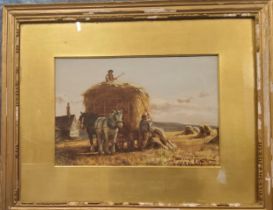 George Hamilton Constantine (1878-1967) Harvest Time, signed, watercolour, signed 15.5cm x 23cm
