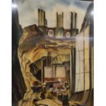 Valentine G Taranenko (1933 - 1992), Locomotive Plant Series, watercolour, 98cm x 74cm