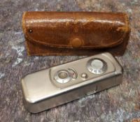 A Minox VEF Riga Sub-Miniature Camera, 1937, 3-tooth, nickel, serial no. 04258, with Minostigmat f/