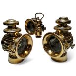 A pair of early 20th century Lucas 'King of the Road' carriage lamps no.644, produced by Joseph