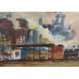 Russian School (mid 20th century), Steel Works, signed in pencil Mapaueuna, dated 1966, 48cm x 68cm