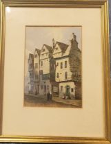 S**Bell (late 19th cenrtury) High Street, Edinburgh, signed, dated 1888, watercolour, 19cm x 13cm