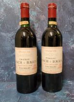 Two bottles of Chateau Lynch Bages, Pauillac, 1980, 75cl, levels good