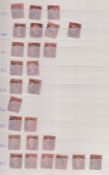 Stamps- GB collection of over 310,1864 good to fine used penny reds.  Nearly complete except for