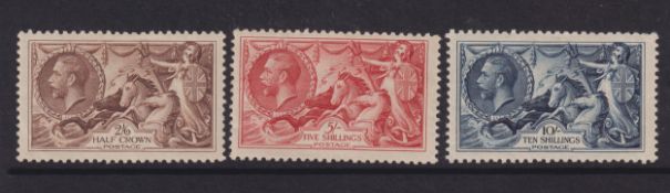 Stamps- GB King George V 1934 set of  three Re-engraved Seahorse's very lightly mounted mint with