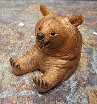 A 19th century Black Forest bear inkwell, 8.5cm high, c.1870