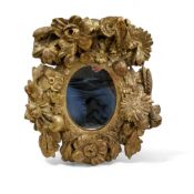 A 17th century Northern Italian Baroque giltwood and gesso mirror, probably Lombardy or the