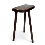 Local Interest - a tall Sheffield cutler's stool, 67cm high