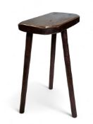 Local Interest - a tall Sheffield cutler's stool, 67cm high