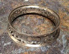 An Irish silver dish ring, pierced with foliate scrolls, 10cm diam,  Edmond Johnson Ltd, , Dublin