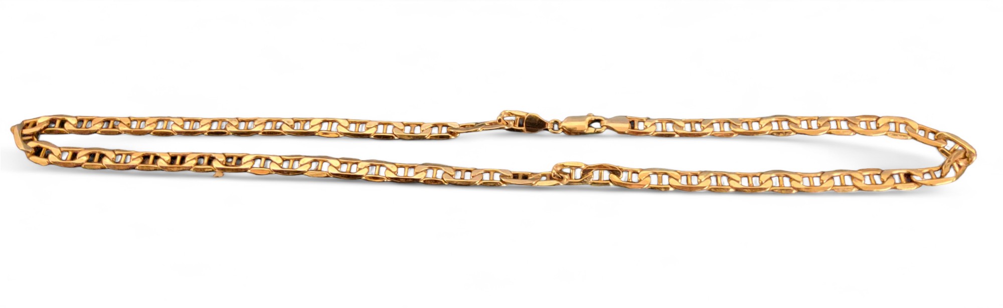 A 9ct gold Anchor link necklace, approx. 45cms long, 9.42g
