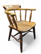 A 19th century captains bow back chair, c.1880