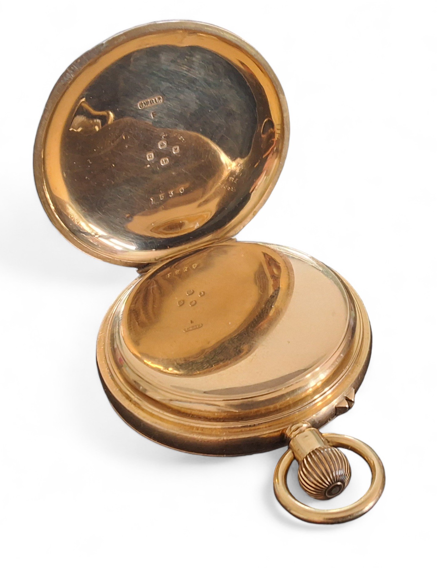 A J W Benson 18ctct gold full hunter keyless lever pocket watch, signed movement 'The Field' W - Image 4 of 5