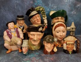 A Royal Doulton character jug, Toby Philpots, D53738;  others, Catherine of Aragon, D6643;  Monty,