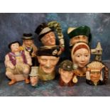 A Royal Doulton character jug, Toby Philpots, D53738;  others, Catherine of Aragon, D6643;  Monty,