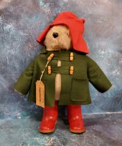 A Gabrielle Designs Paddington bear, amber and black plastic eyes, moulded black plastic nose,