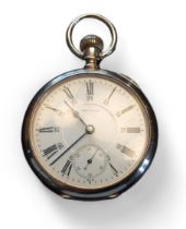 A 14ct gold Waltham open faced pocket watch, a signed 17 jewel Waltham P.S. Barlett grade