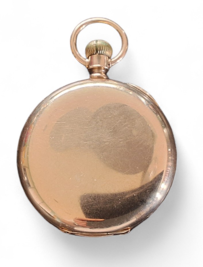 A 14ct gold Waltham open faced pocket watch, a signed 17 jewel Waltham P.S. Barlett grade - Image 2 of 4