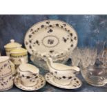 Ceramics and Glass - Royal Doulton Garmina storage jars and jelly mould;  Royal Doulton Yorktown