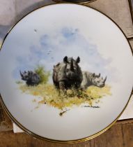 A set of  eight Wedgwood collectors plates, The David Shepherd Wildlife Collection, retailed by