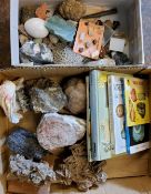 Natural History - Fossils and Rocks - Dessert Rose, Blue John, Florite, etc