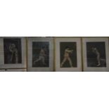 Albert Chevallier Tayler, after, a set of five, Cricketers, Archibald Campbell, Mr A O Jones,